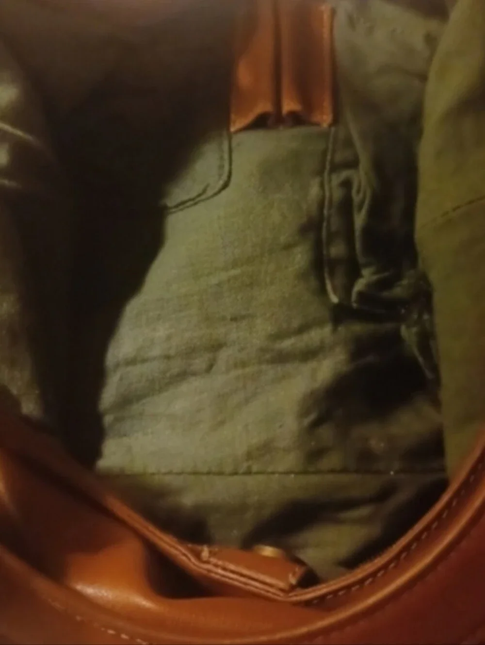 NINE WEST Tan Smooth Hobo Handbag with Rounded Top Handles